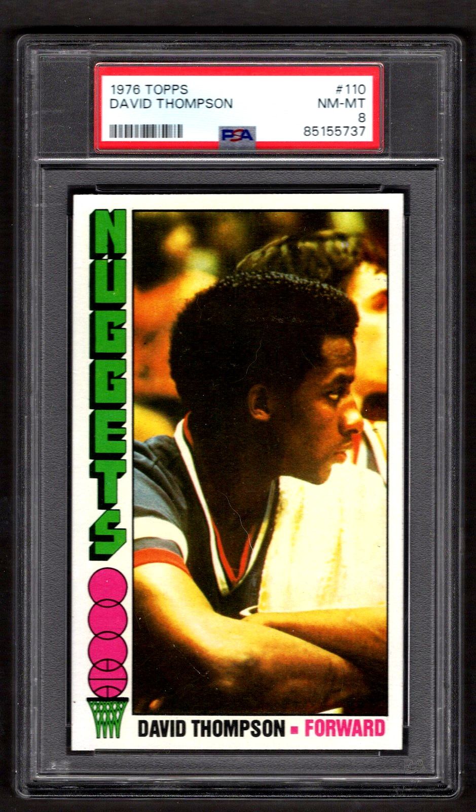 1976 Topps Basketball David Thompson #110 RC PSA 8