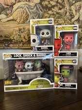 Funko Pop! Nightmare Before Christmas Lot 474, Lock 406, Shock 407 & Barrel 408