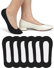 No Show Socks Womens Ultra Low Cut Invisible Non Slip Footies Nylon Socks for Fl