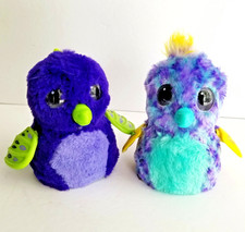 Spin Master 2 Hatchimals Talking Moving Sounds Plush Animal Birds Blue