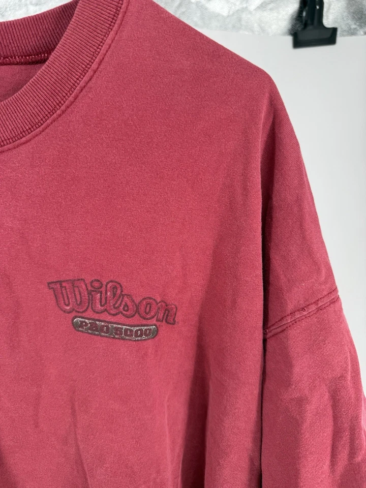 复古男式 3XL 红色 Wilson Pro 5000 T 恤美国制造 100% 棉 — 第 3/4 张图片