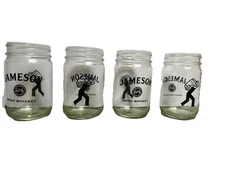 Set of 4 JAMESON Irish WHISKEY AGC Glass 14oz MASON JAR VII Bar ROCKS Drink Cup