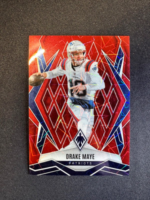 2025 Panini Phoenix Drake Maye Red Lazer #111 New England Patriots #d 190/199