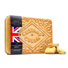 Giant Custard Cream Biscuits Gift Set - Christmas Treats & Snacks Tin Gifts 450g