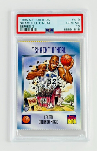 1995 SI For Kids Shaquille Shack O'Neal PSA 10 POP 3 Vintage Magic Lakers HOF