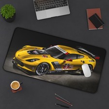 Corvette C7.R Race Car - LeMans - Auto Car Racing - 3 sizes - Desk Mat Mouse Pad