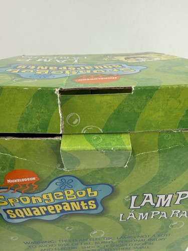 SpongeBob SquarePants 2004 Desk Lamp Pineapple Pull ChainTiki Themed New In Box - Picture 10 of 14