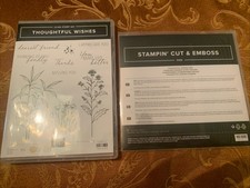 Barely used Retired Stampin' Up Thoughtful Wishes' stamp set and New Dies