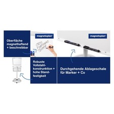 Mobiles Flipchart 'de luxe', magnethaftend magnetoplan 12270F13 (4013695021720)