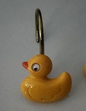 Rubber Ducky Shower Curtain Hooks Set 12 Bathroom Shower Decor
