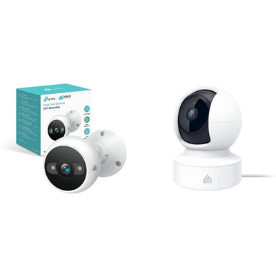 4MP 2K Security Camera Outdoor Wired & 2K Security Camera for Baby Monitor Pan T