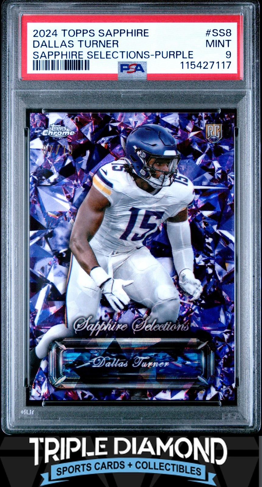 Dallas Turner Topps Chrome Sapphire Sapphire Selections #SS8 Purple