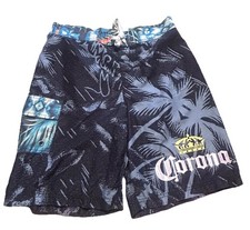 Corona Swim Trunks Mesh Lined Shorts Men s Size 32 Colorful Palm Trees Beach