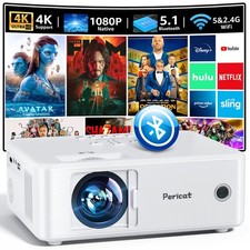 Projector with WiFi and Bluetooth, 5G WiFi Native 1080P Movie Projector, 1300...