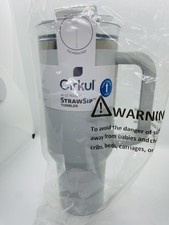 Cirkul 40 oz All Day StrawSip Insulated Stainless Steel Tumbler Fog Gray Grey