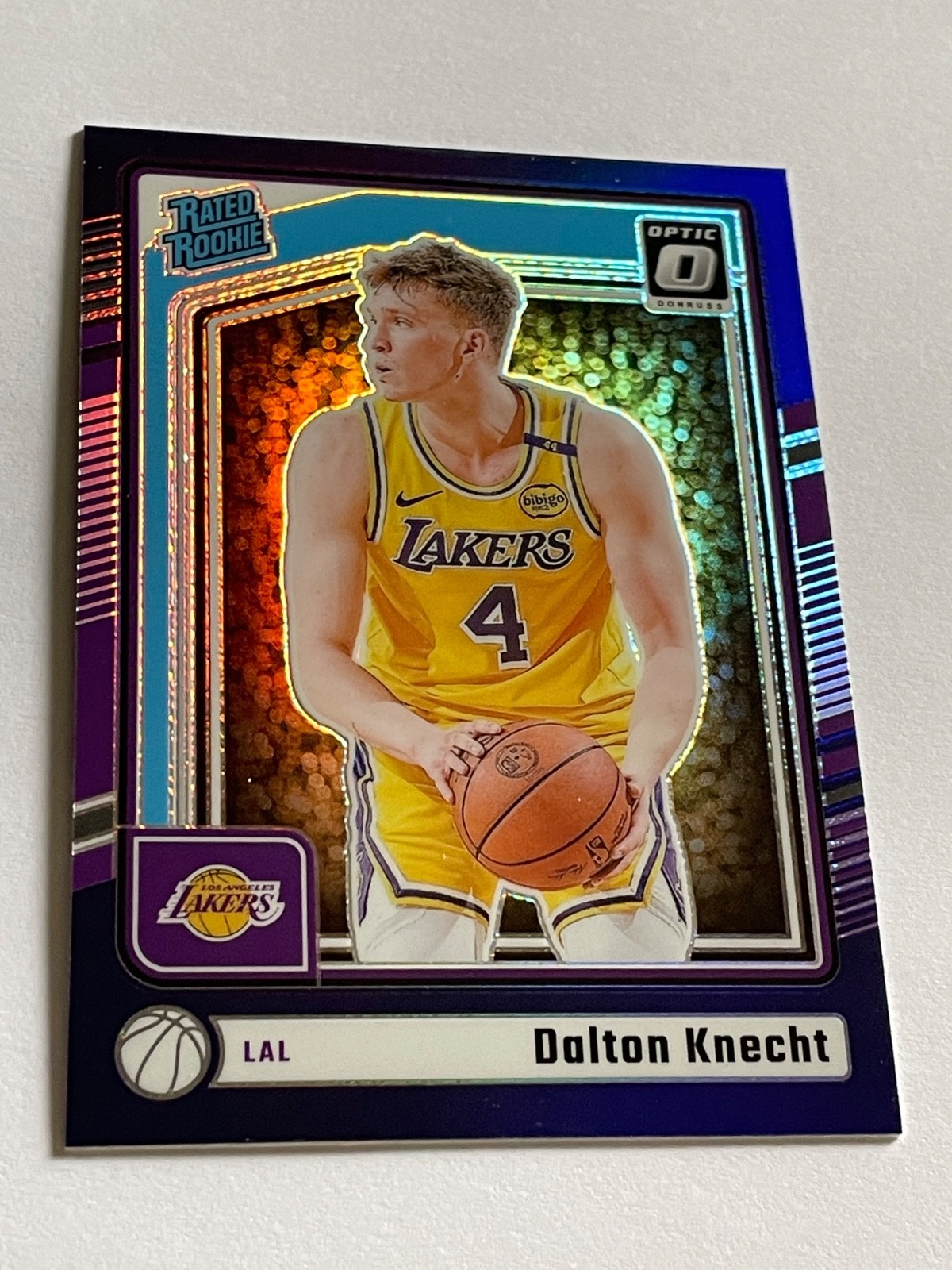 2024-25 Panini Donruss Optic Rated Rookie Dalton Knecht #256 Purple Prizm RC