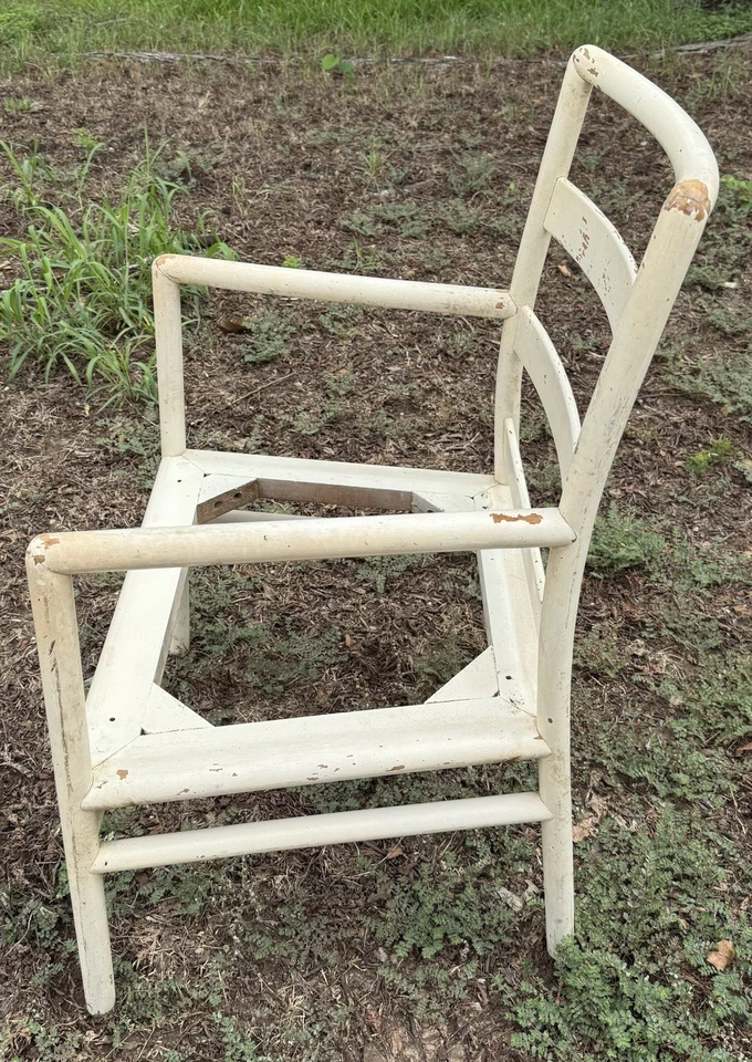 T.H. Silla de comedor Robsjohn-Gibbings Widdicomb modelo 4209 con respaldo de escalera (A) Foto 4 de 4