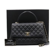 CHANEL Shopper Tasche Medium Coco handle 28 in schwarz A92991 152893145