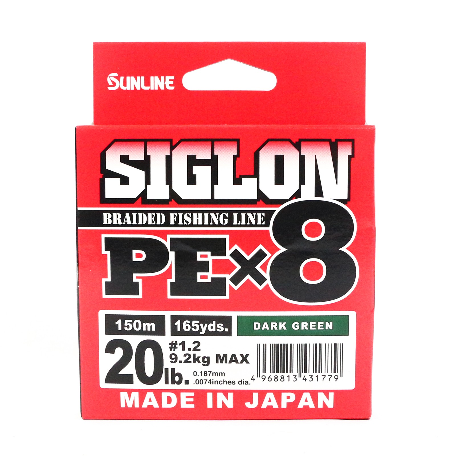 Sunline P.E Line X8 Siglon 150M P.E 1.2 20LB Dark Green (1779)