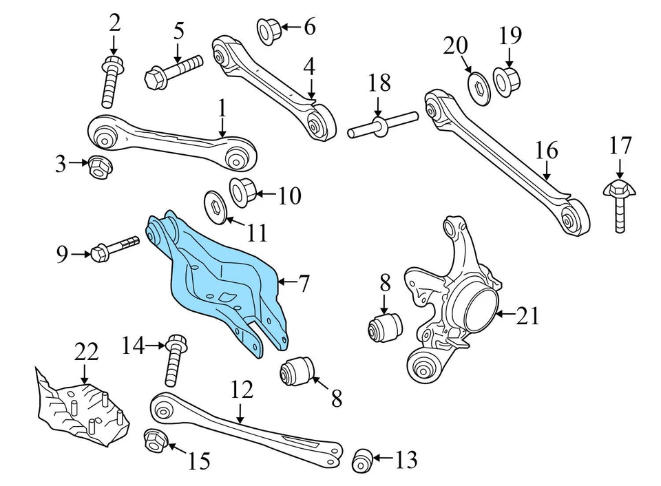 BMW 330I 2016-2024 - brazo de control de suspensión trasera 6867540 Foto 4 de 4