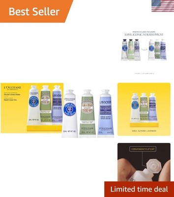 Luxurious 3-Piece Hand Cream Set from L Occitane - Travel-Friendly Elegance
