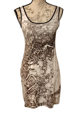 InVisions Earthscapes Satellite Image Dress Medium Brown Celestial Art To Wear