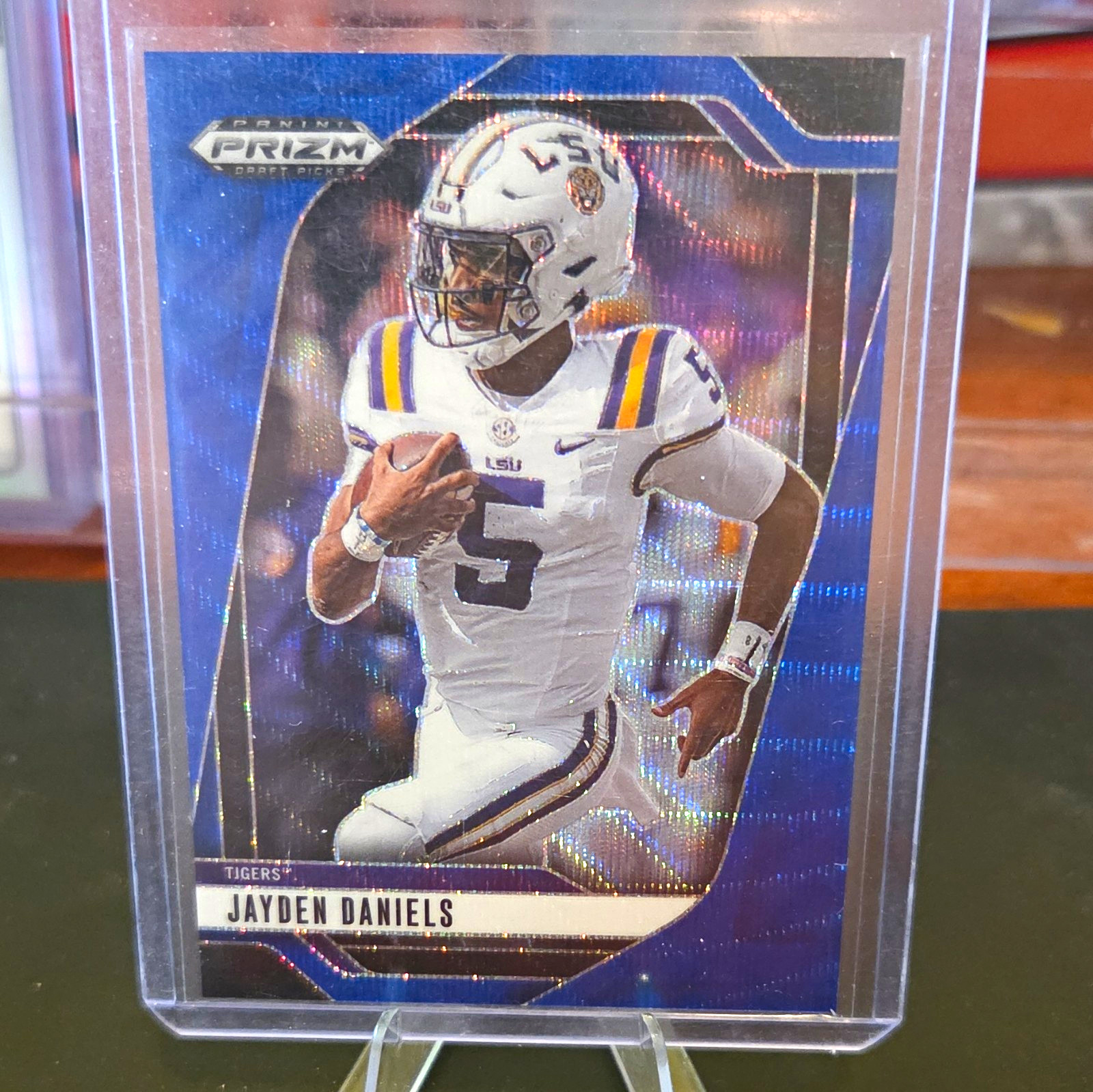 Panini 2025 Prizm Draft Picks Jayden Daniels LSU Blue Wave Prizm /299 #178