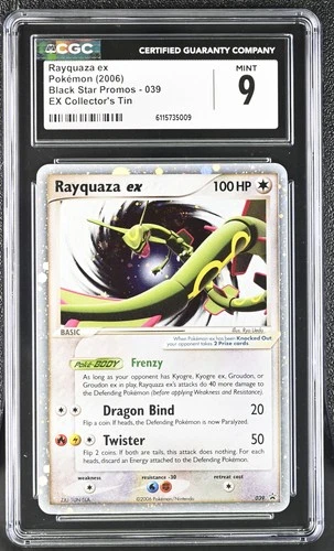 CGC 9 MINT Rayquaza ex 2006 Black Star Promos 039 Holo SWIRL Pokemon Card