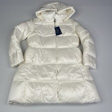Polo Ralph Lauren Girls L 12/14 White Water Repellent Down Winter Jacket Coat