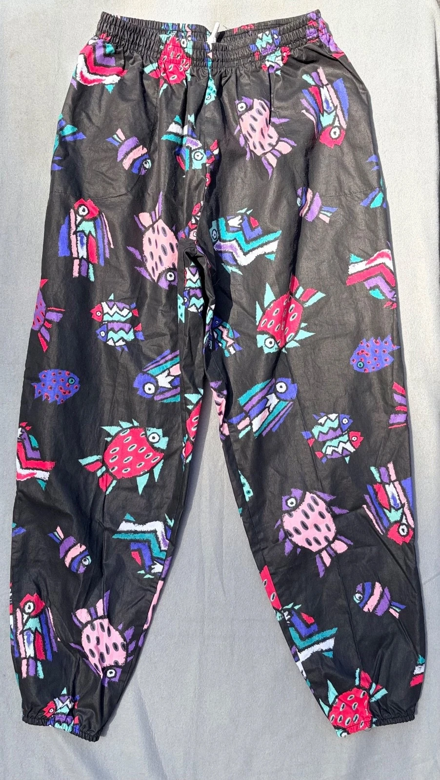 Vintage Fusion Sports Surf hammer Pants XLarge 80's 90's Tropical Fish USA