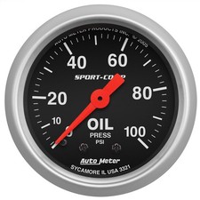 Auto Meter 3321 Sport-comp Mechanical Oil Pressure Gauge 2.3125 In. Auto Meter 3321 Sport-comp Mechanical Oil Pressure Gauge 2.3125 In.