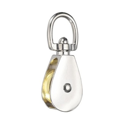 Single Pulley Block, (Loading 1000KG)(2Pcs), Zinc Alloy Swivel Rigging