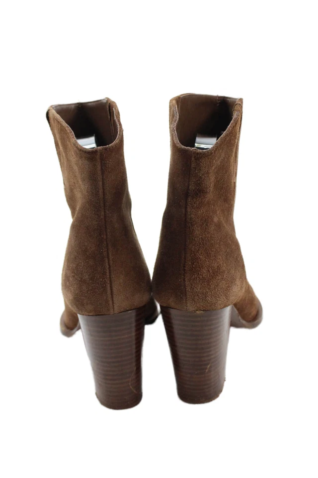 Botines Vince para mujer de gamuza punta sin cordones con tacón marrón talla 8,5 Foto 3 de 4