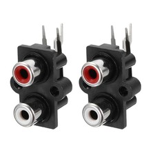 High Quality 2PCS RCA Female Socket Panel Mou...