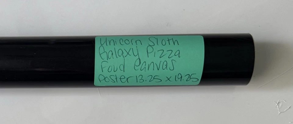 Póster artístico en lienzo Galaxy Sloth Riding Unicorn Pizza Taco Burrito 13,25x19,25 Foto 3 de 4