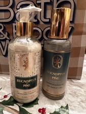 Bath  Body Works Aromatherapy Eucalyptus Pine Lotion 8.4oz  Mist 5.85oz set