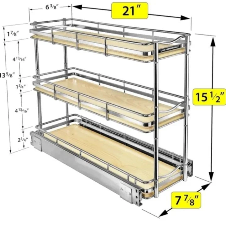LYNK PROFESSIONAL® Élite™ Pull Out Spice Rack Organizer for Inside Kitchen...