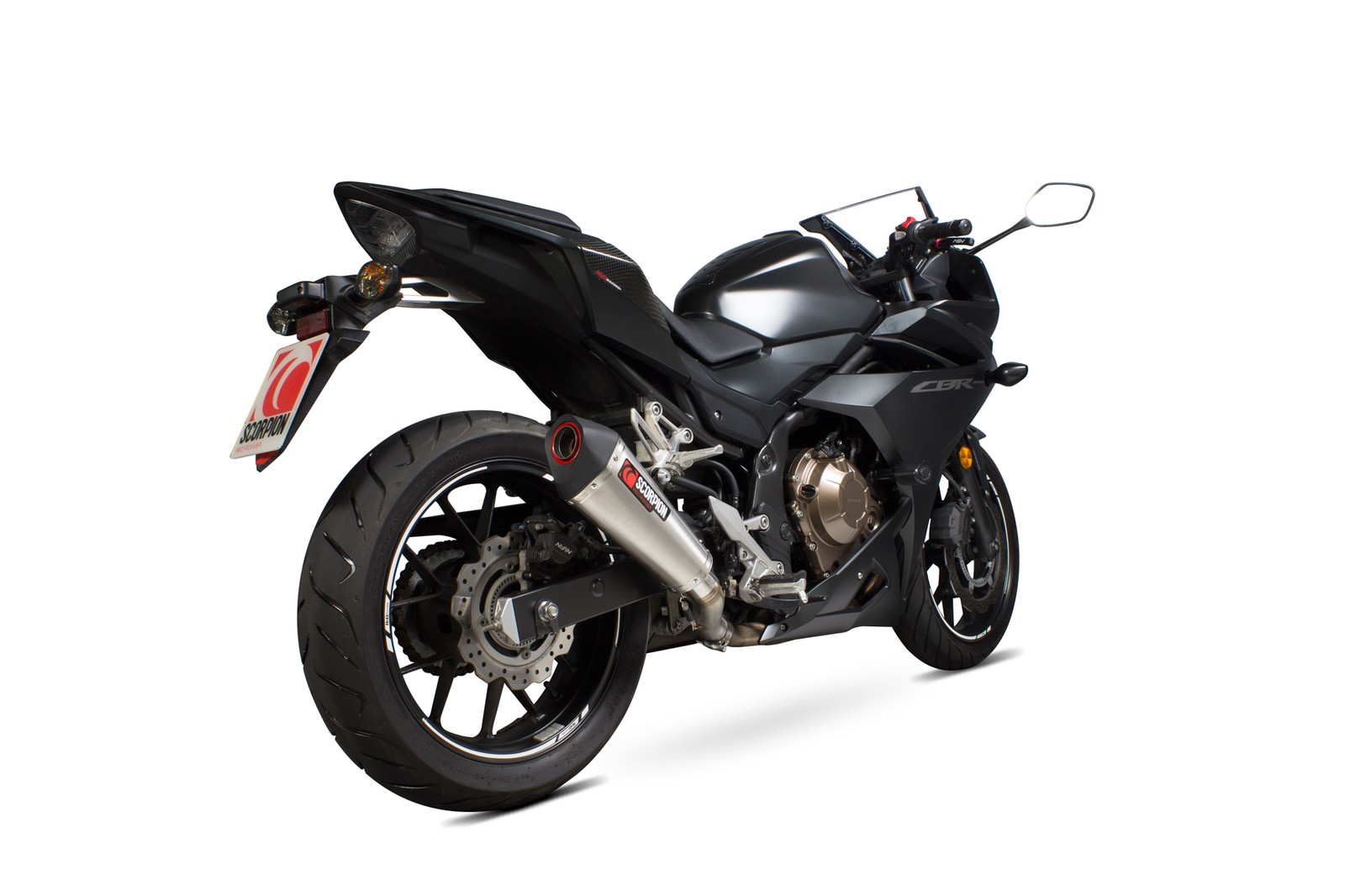 Honda CBR500 R 16-18 Scorpion Exhaust Serket Taper Brushed SS Slip-on RHA180SEO