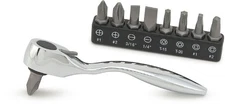 Titan 11205 Tool Offset Micro Bit Driver With Bits