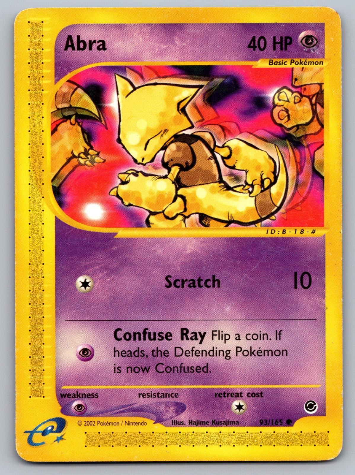 Abra 93/165 Expedition Base Set Pokemon Moderately Played