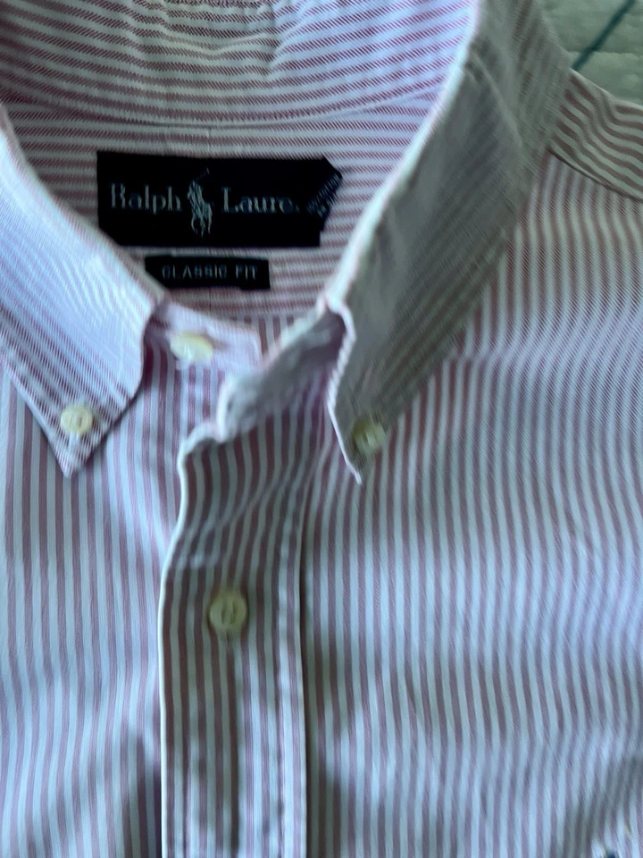 Camisa Polo Ralph Lauren XL Oxford a Rayas con Botones para Hombre Foto 3 de 4