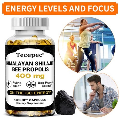 Himalayan Shilaji Bee Propolis 400mg W/ Fulvic Acid Energy Health Immune