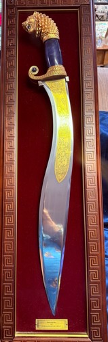 👀 Alexander The Great Replica Sword By The Franklin Mint 24k Gold Plated 28” 👀