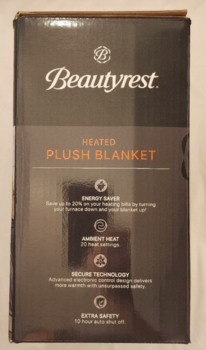 Ivory - Beautyrest - Plush Electric Heated Blanket - 20 Heat Levels - Queen - Picture 3 of 5