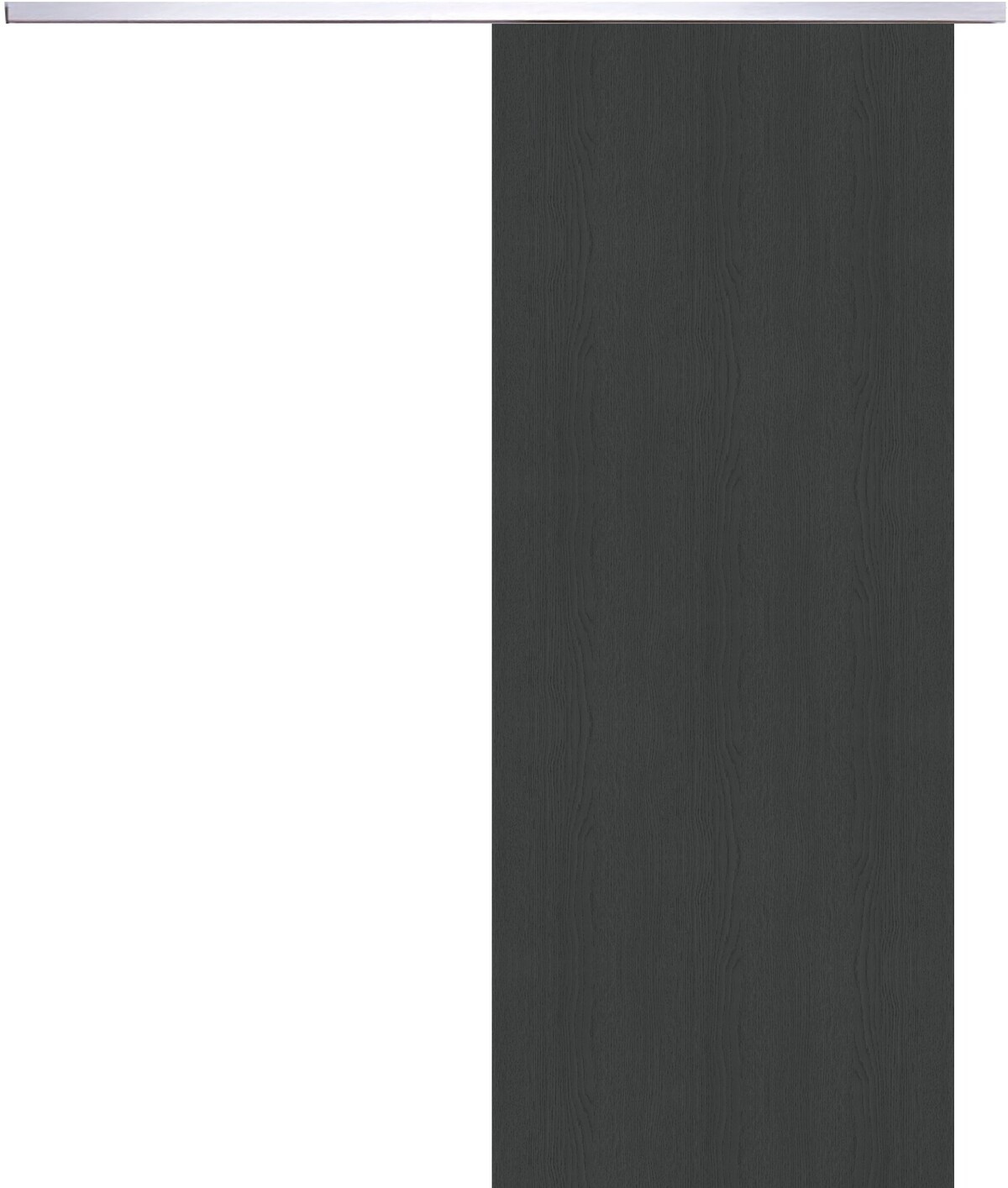 Porte coulissante bois Grey Oak H204 de Gd Menuiseries avec rail en aluminium silencieux
