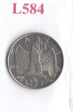 L584 Moneta Coin ITALIA Regno d'Italia 1 Lira Aquila / Impero 1940 XVIII