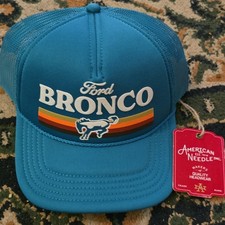 American Needle Ford Bronco Blue Mesh Back Adjustable Trucker Hat With Tags