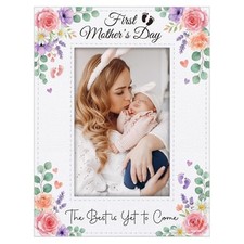 First Mothers Day Picture Frame for New Mom - Mom to Be Gifts 2-New Mom Flower