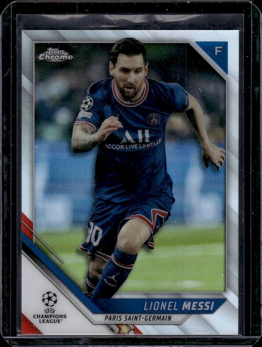2021-22 Topps Chrome UEFA Champions League #100 Lionel Messi Refractor