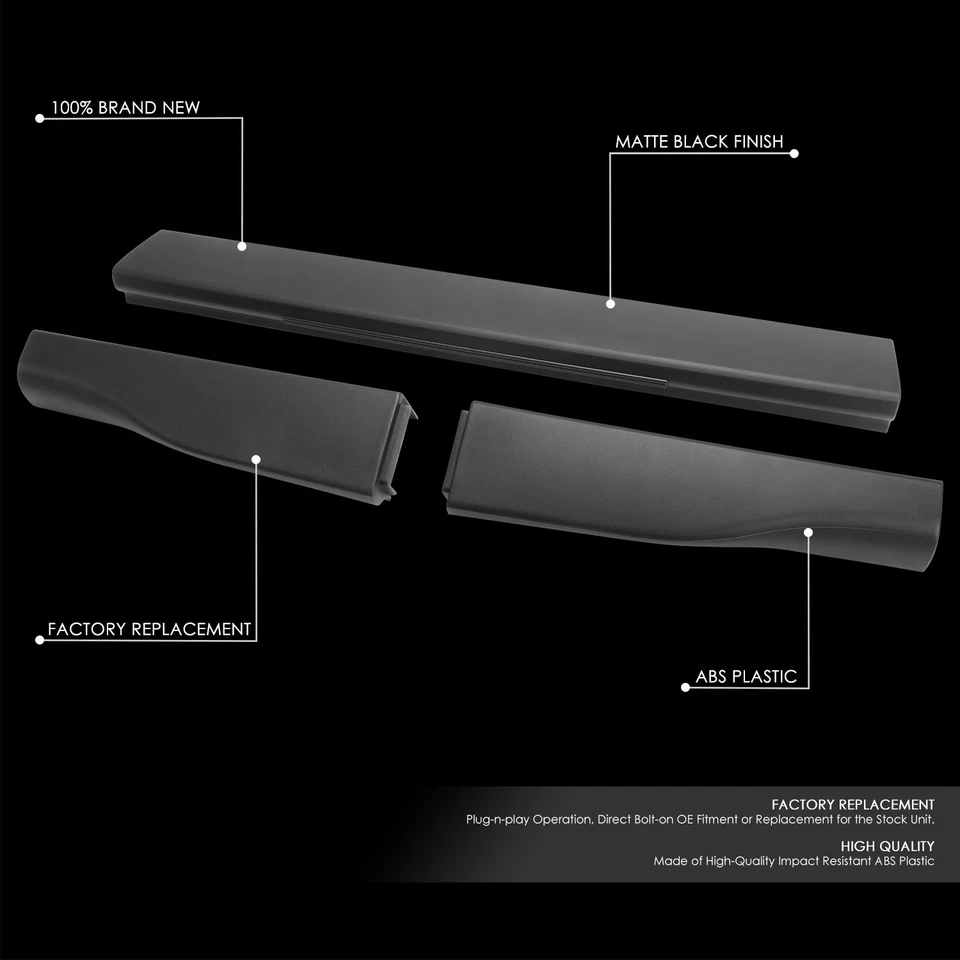 For 10-16 Ford F250-F550 Super Duty Flex Step Tailgate Cover Caps Molding Trim - Image 2 of 4